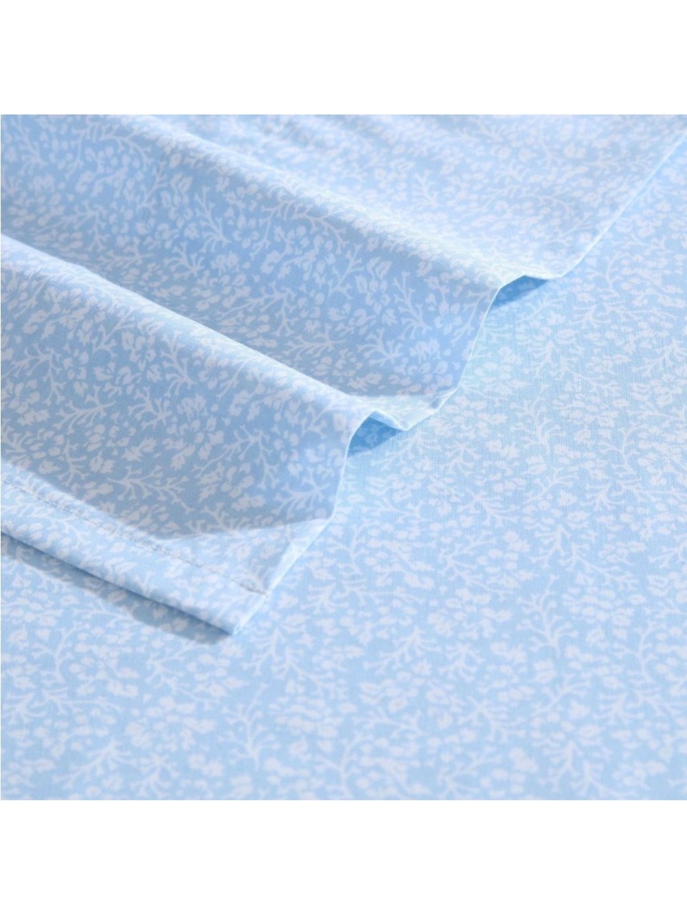 Laura Ashley Maeve Blue Twin Sheet Set 100% Cotton Percale Floral NWT